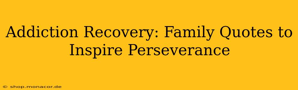Addiction Recovery: Family Quotes to Inspire Perseverance