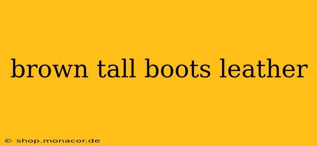 brown tall boots leather