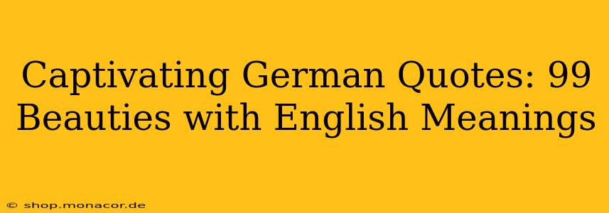 Captivating German Quotes: 99 Beauties with English Meanings