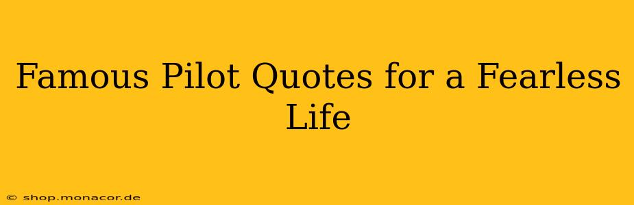 Famous Pilot Quotes for a Fearless Life