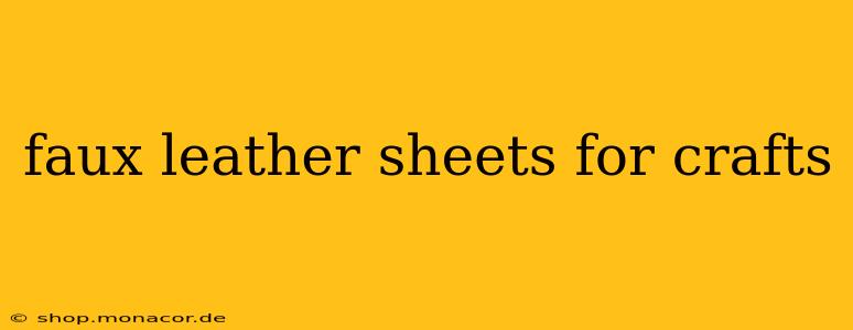 faux leather sheets for crafts