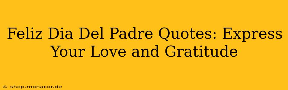 Feliz Dia Del Padre Quotes: Express Your Love and Gratitude
