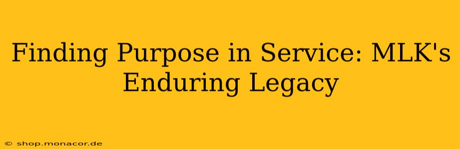 Finding Purpose in Service: MLK's Enduring Legacy