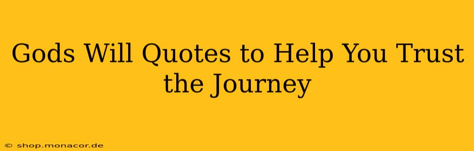 Gods Will Quotes to Help You Trust the Journey