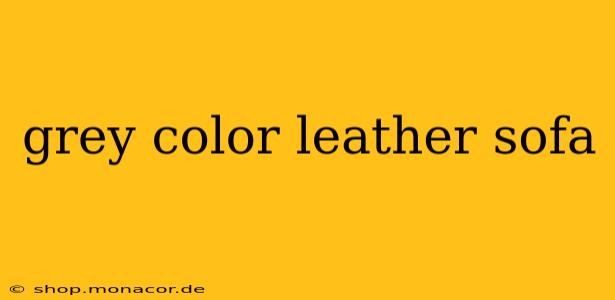 grey color leather sofa