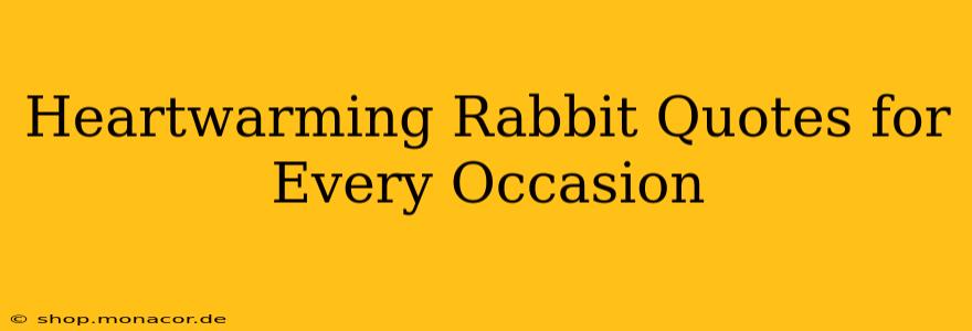 Heartwarming Rabbit Quotes for Every Occasion