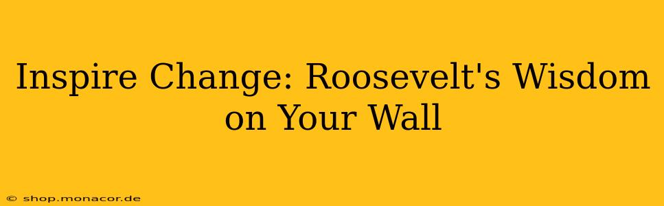 Inspire Change: Roosevelt's Wisdom on Your Wall