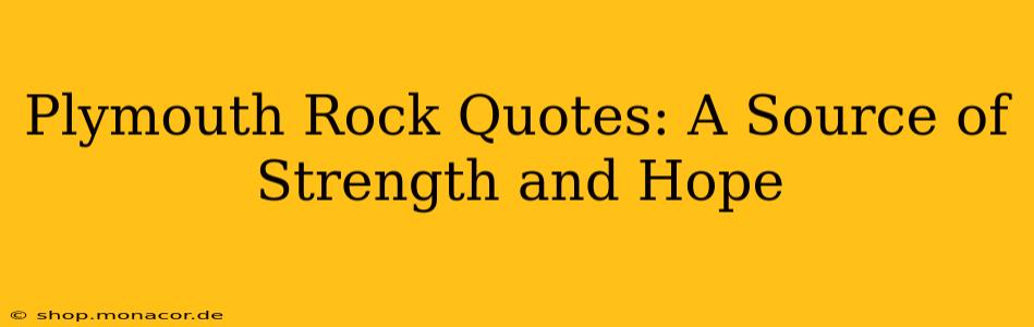 Plymouth Rock Quotes: A Source of Strength and Hope
