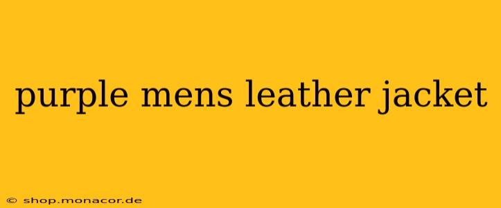 purple mens leather jacket