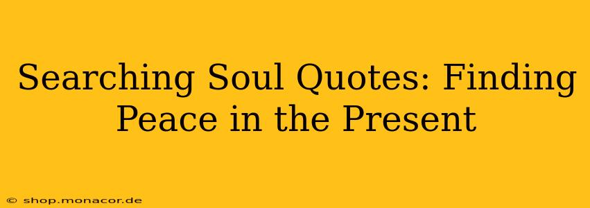 Searching Soul Quotes: Finding Peace in the Present