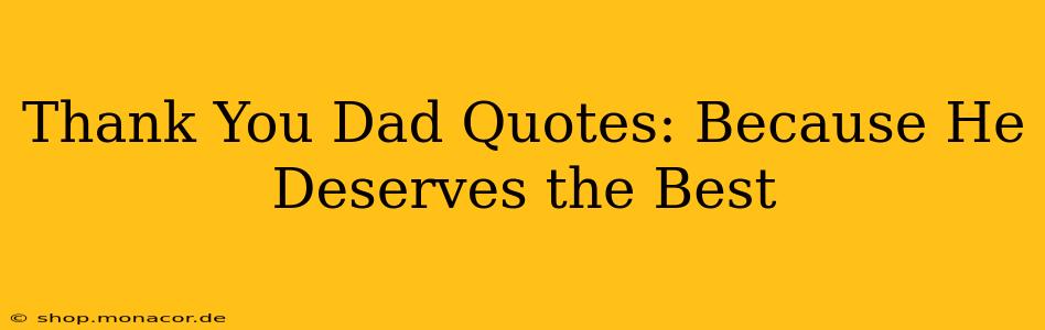 Thank You Dad Quotes: Because He Deserves the Best