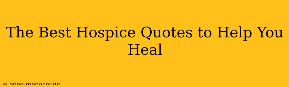 The Best Hospice Quotes to Help You Heal
