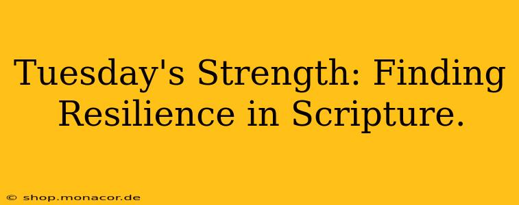 Tuesday's Strength: Finding Resilience in Scripture.