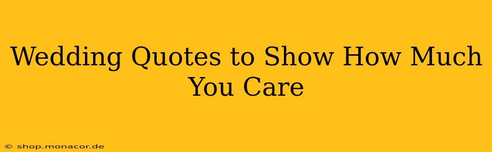 Wedding Quotes to Show How Much You Care